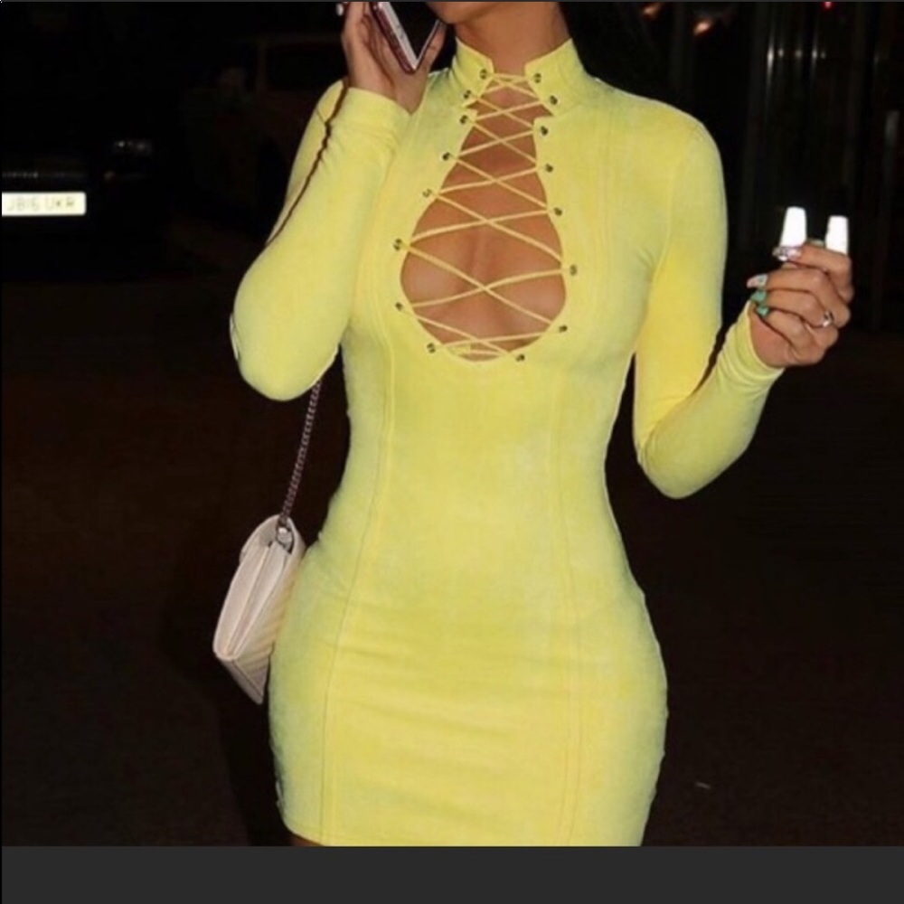 Sexy yellow dress